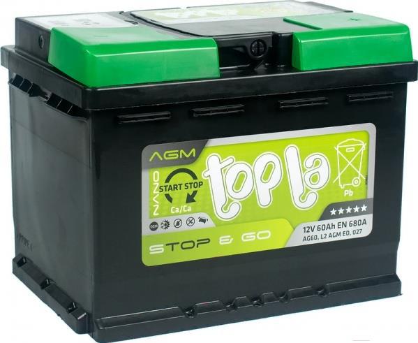 

Аккумулятор Topla TOP AGM StopGo TAG60 60 А/ч [114060], TOP AGM StopGo TAG60 60 А/ч