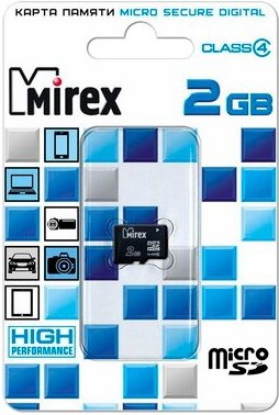 

Карта памяти Mirex microSD 2GB microSDHC Class 4 [13612-MCROSD02], Карта памяти Mirex microSD (Class 4) 2GB 13612-MCROSD02