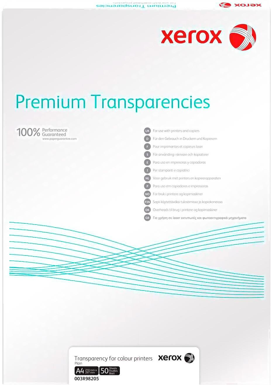 

Xerox XEROX Universal Transparency Plain А4 пленка прозрачная без подложки 100 мик. [003R98202], Пленка для печати Xerox XEROX Universal Transparency Plain А4 пленка прозрачная без подложки 100 мик. 003R98202