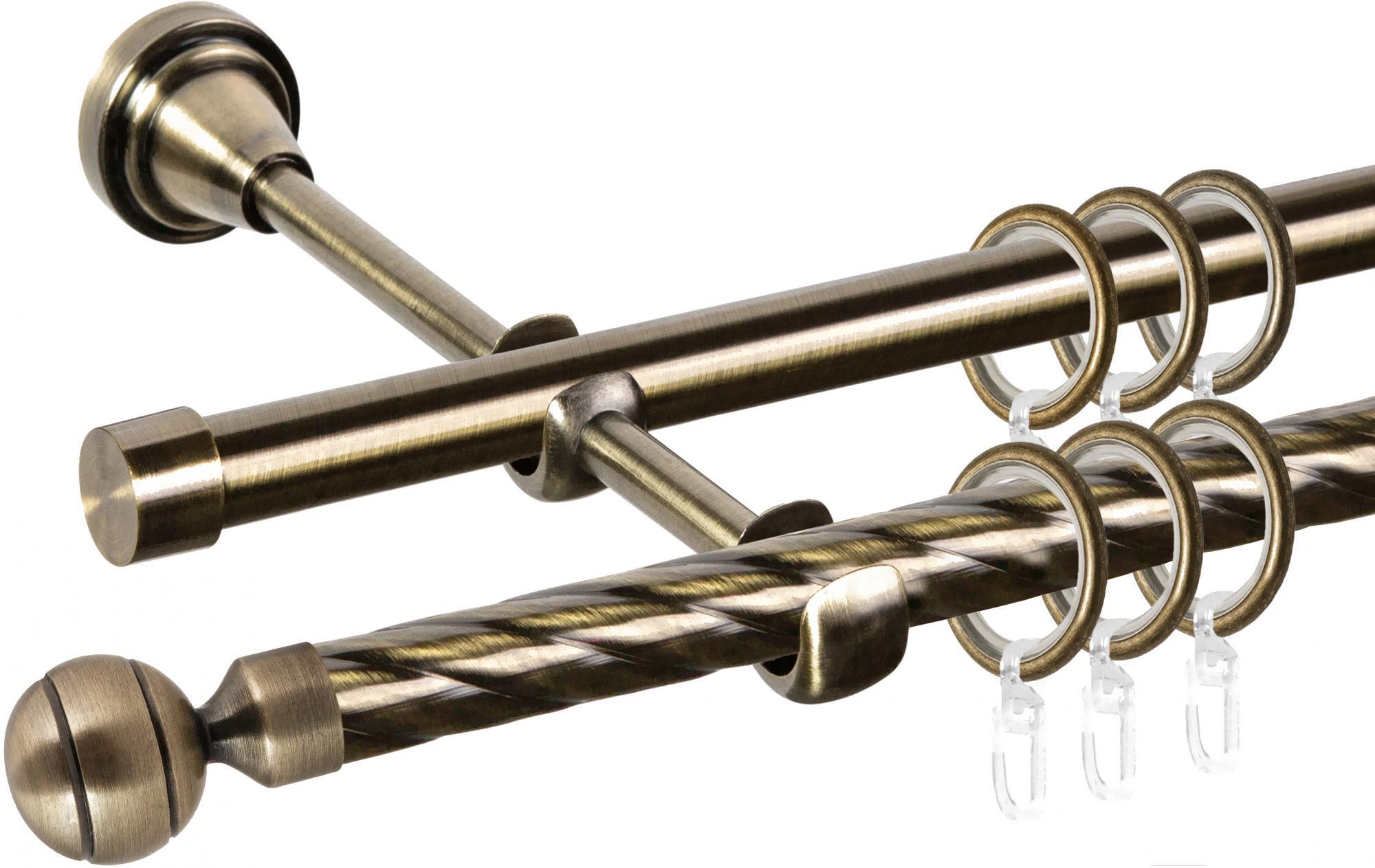 

Карниз АС ФОРОС Grace D16K/16Г + наконечники Шар рифленый 2м антик