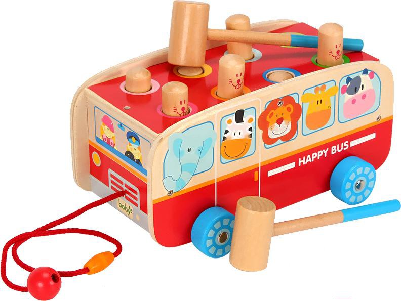 

Развивающая игрушка Lepin Каталка-стучалка Веселый автобус [BB0507], Развивающая игрушка LEPIN Каталка-стучалка Веселый автобус BB0507