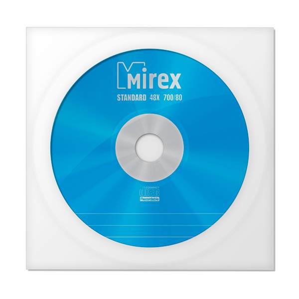 

Оптический диск Mirex CD-R 700 Mb 48х Standart бумажный конверт 1 [204930], CD-R 700 Mb 48х Standart бумажный конверт 1