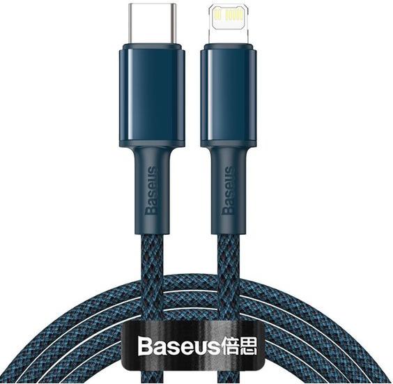 

Кабель для компьютера Baseus CATLGD-03, Кабель Baseus CATLGD-03 High Density Braided Fast Charging Data Cable Type-C to Lightning PD 20W 1m Blue