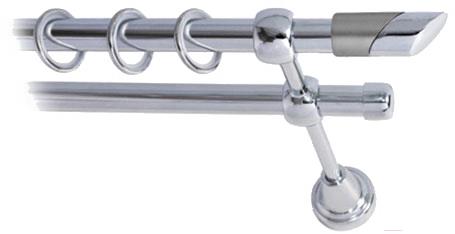 

Карниз Lm Decor Луна 056 2р гладкий 1.8м хром, Луна 056 2р гладкий 16мм 1.8м