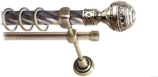 

Карниз Lm Decor Ампир 161 2р витой 25/16мм 1.8м антик, Ампир 161 2р витой 25/16мм 1.8м