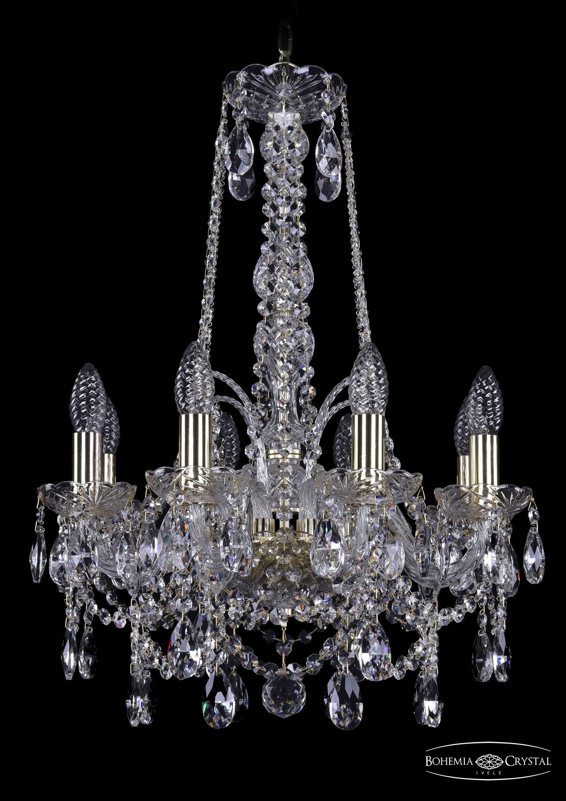 

Подвесная люстра Bohemia Ivele Crystal 1411/8/141/h-62/G