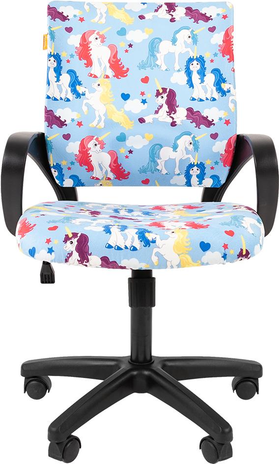 

Офисное кресло CHAIRMAN Kids 103 ткань единороги черный, Kids 103 ткань единороги