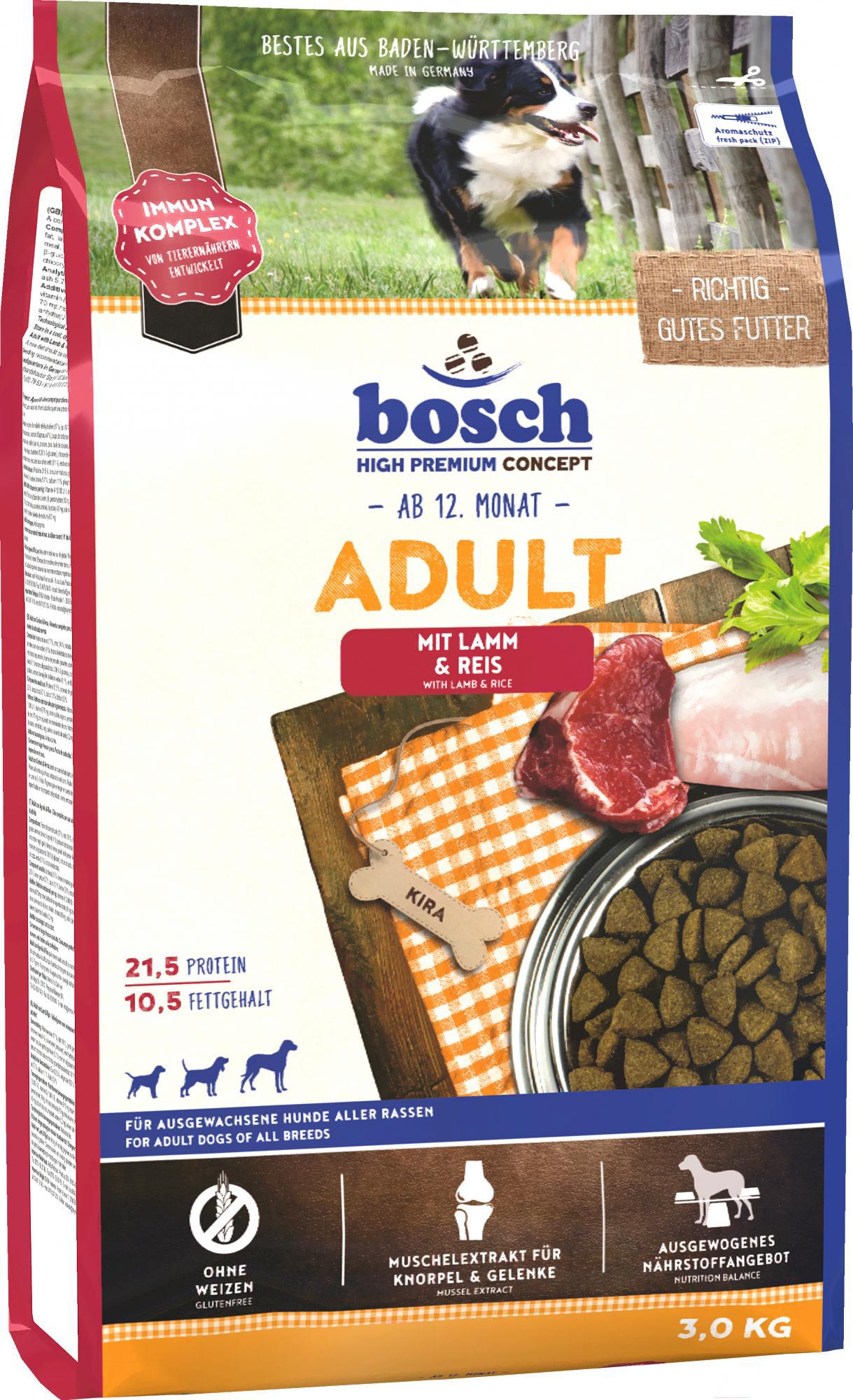 

Корм для собак Bosch Petfood Adult LambRice 3кг, Adult LambRice 3кг