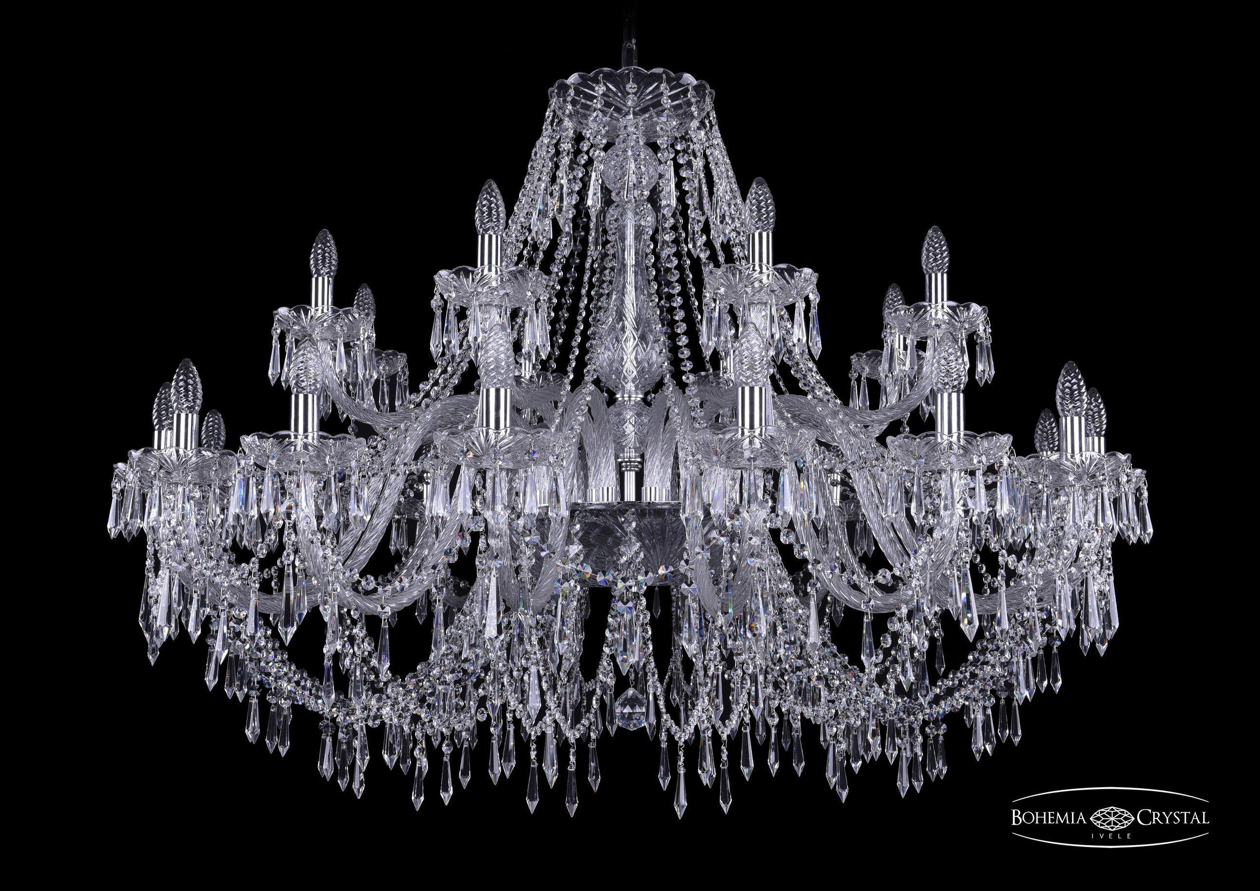 

Подвесная люстра Bohemia Ivele Crystal 1403/16+8/460/Ni