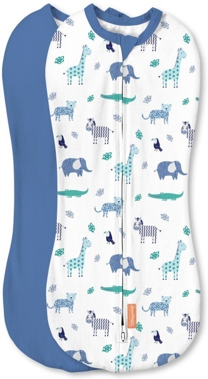 

Конверт детский Summer Infant Swaddlepod на молнии 2 шт сафари/синий (59133)