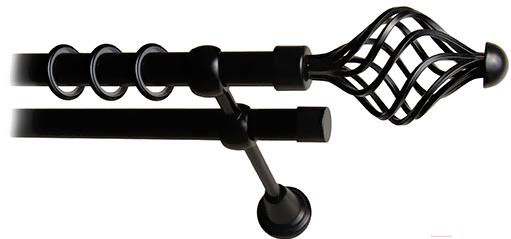

Карниз Lm Decor Вираж 098 2р гладкий 25/19мм 3м черный матовый, Вираж 098 2р гладкий 25/19мм 3.0м
