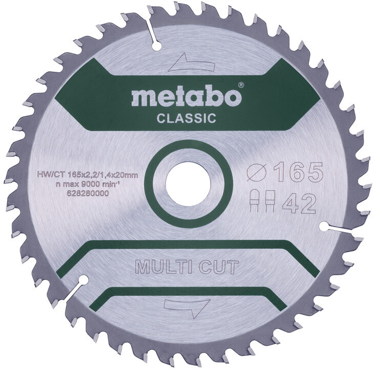 

Пильный диск Metabo Multi Cut Classic 165 x 20 мм (628280000)