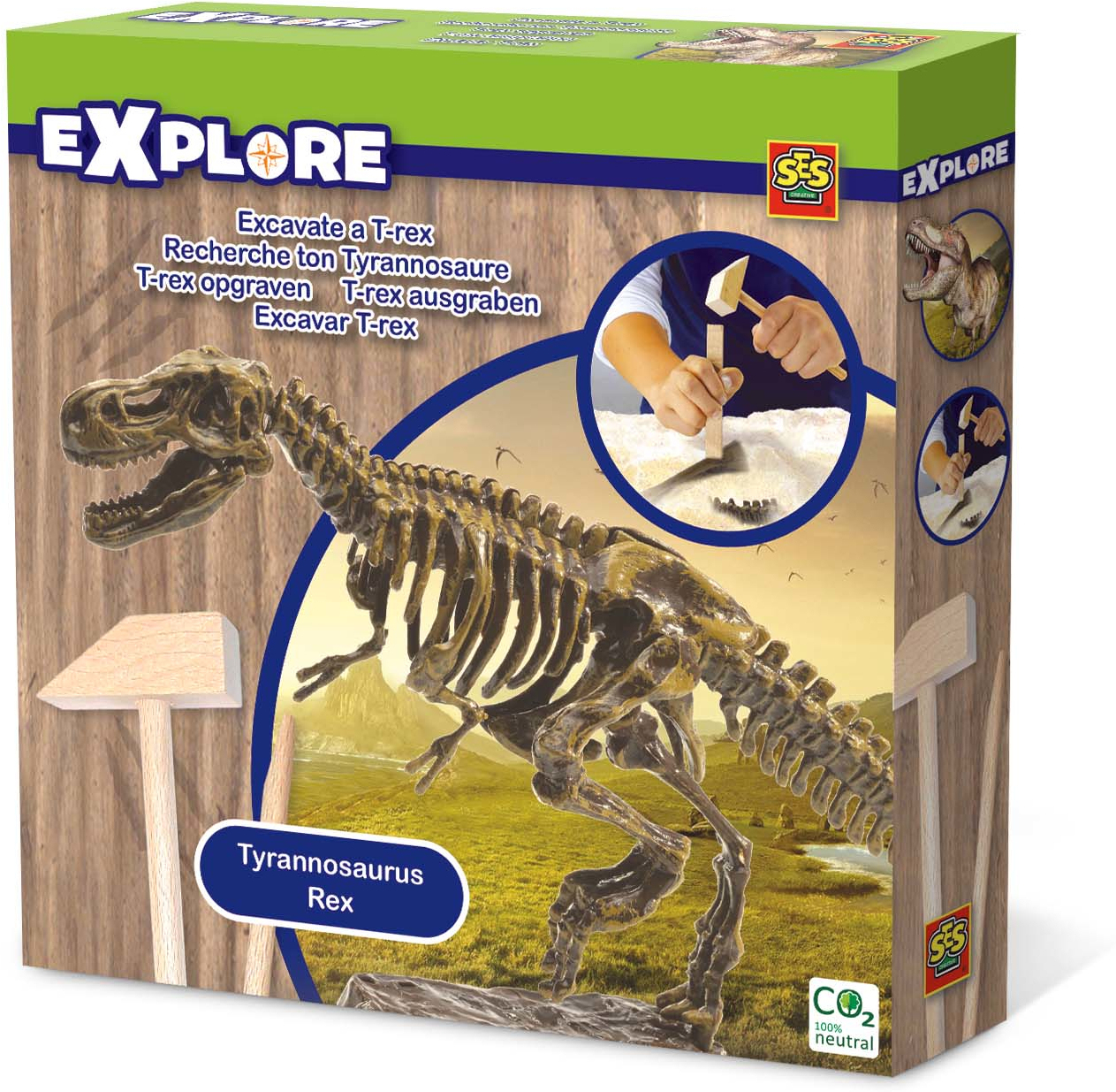 

Набор игровой SES Creative детский Explore Раскопать и собрать тираннозавра (25028)
