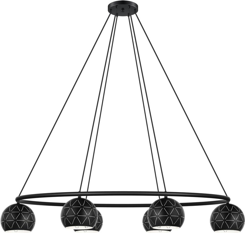 

Подвесная люстра EGLO CANTALLOPS, 6х40W (E14), L1150, B520, H1100, сталь черный [98456], Cantallops