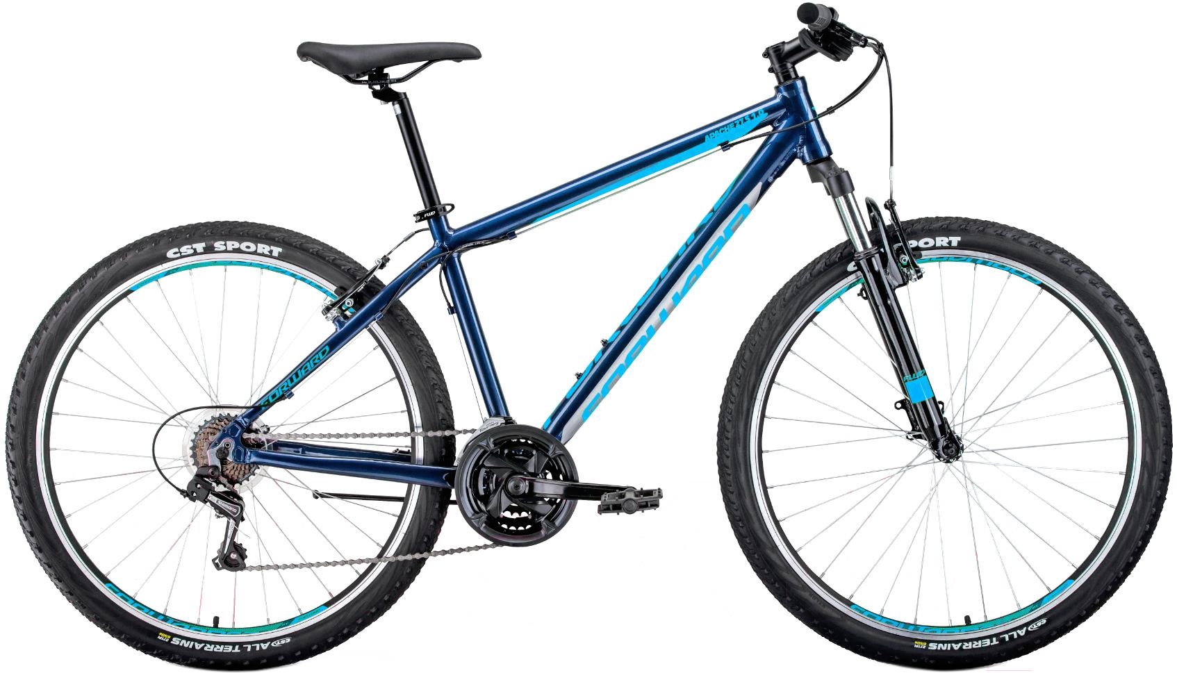 

Велосипед Forward Apache 27.5'' 1.0 рама 19 дюймов 2020 синий/светло-зеленый, Apache 27.5 1.0 2020 19 дюймов