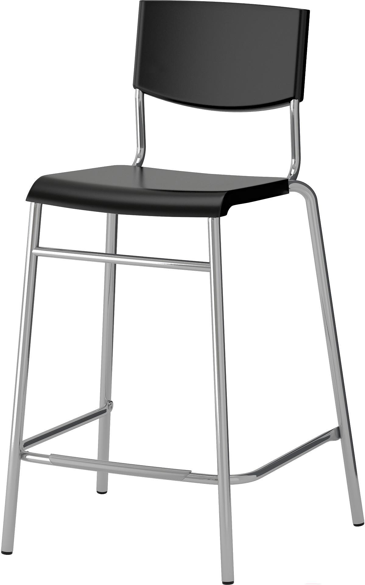 

Стул Ikea Стиг (черный/серебристый) [703.608.62], Стиг