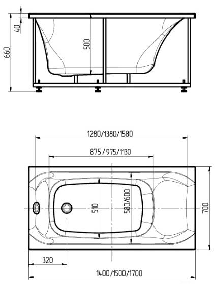 

Ванна Aquatek Альфа 170x70 L с экраном, Альфа 170x70 L с экраном