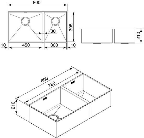 

Кухонная мойка Smeg VSTQ4530, VSTQ4530