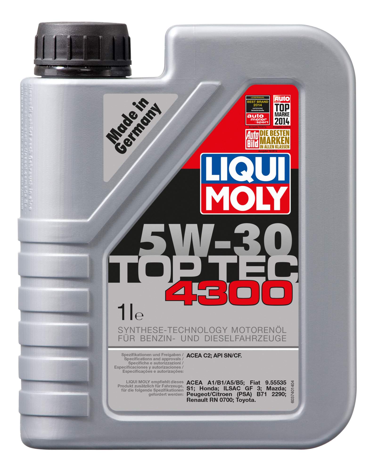 

Моторное масло Liqui Moly Top Tec 4300 5W30 1л [2323], Top Tec 4300 5W30 1л