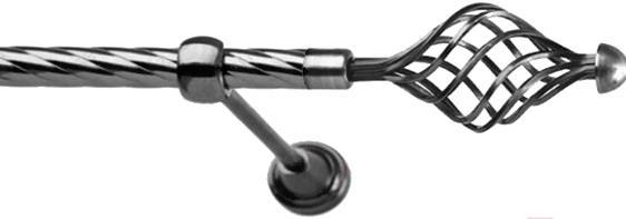 

Карниз Lm Decor Вираж 098 1р витой 1.6м антрацит, Вираж 098 1р витой 16мм 1.6м