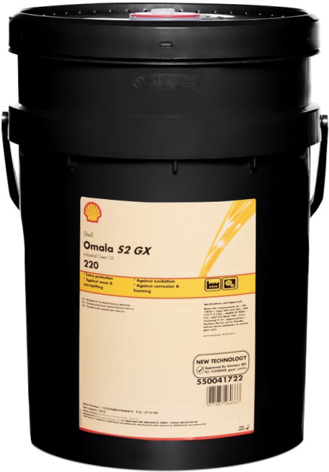 

Индустриальное масло Shell Omala S2 GX 220 20л (550041650)