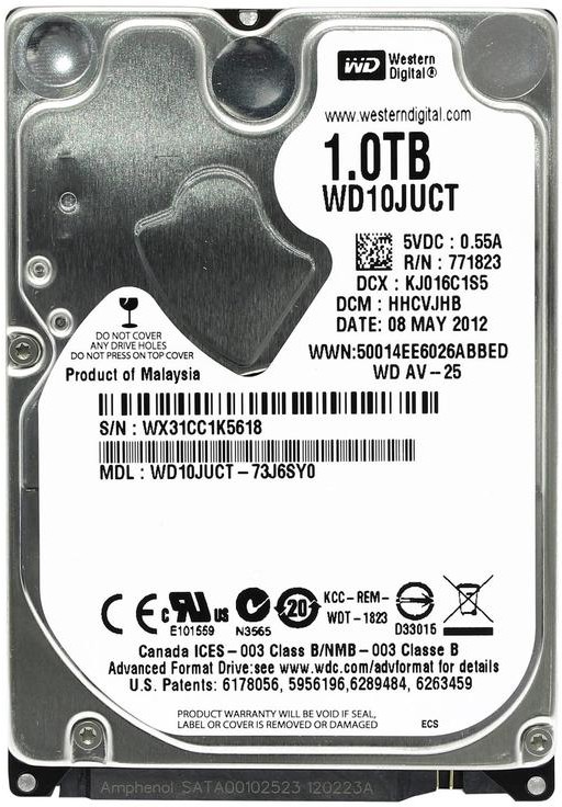 

Жесткий диск WD AV-25 1TB (WD10JUCT), Жесткий диск WD AV-25 1TB WD10JUCT