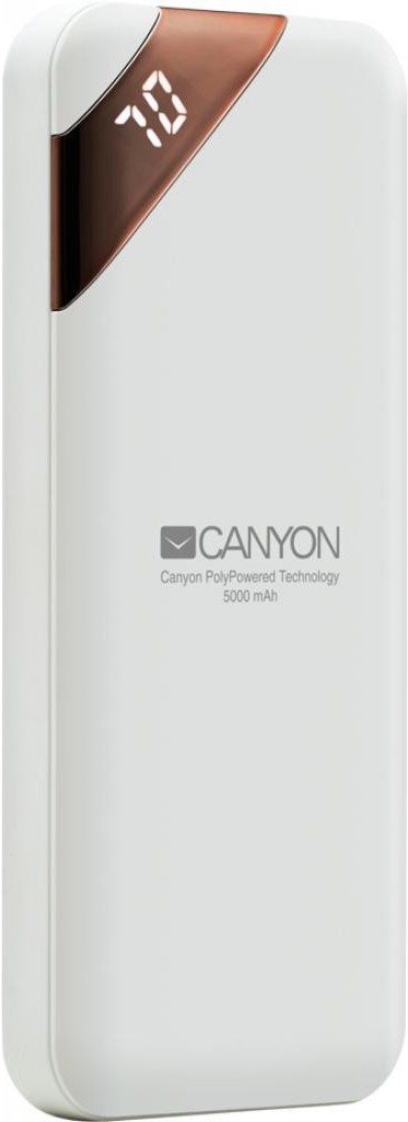 

Портативное зарядное устройство Canyon Power bank 5000mAh White [CNE-CPBP5W], Портативное зарядное устройство Canyon Power bank 5000mAh CNE-CPBP5W White