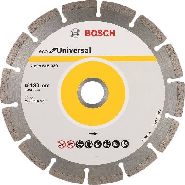 

Отрезной круг Bosch Eko Universal D180 22,23 мм [2.608.615.030], Отрезной круг Bosch Eko Universal D180 22,23 мм 2.608.615.030