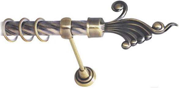 

Карниз Lm Decor Кения 023 1р витой 25мм 2.8м антик, Кения 023 1р витой 25мм 2.8м
