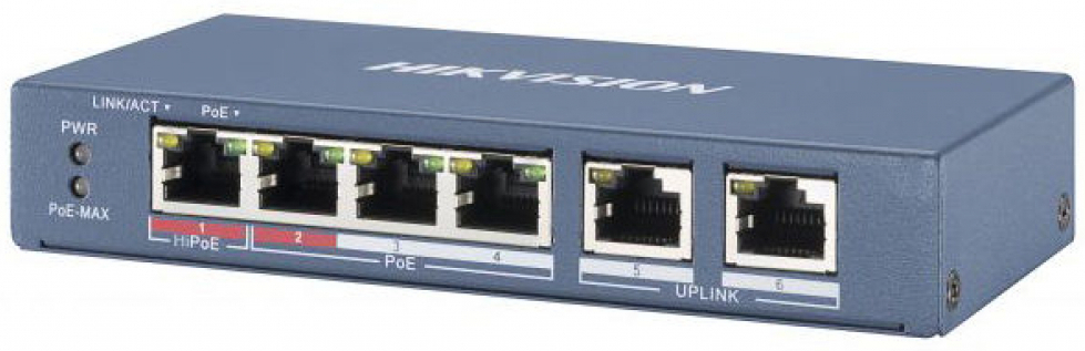 

Коммутатор Hikvision DS-3E0106HP-E