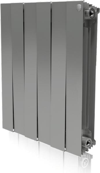 

Радиатор отопления Royal Thermo биметаллический Piano Forte 500 Silver Satin 2 секции