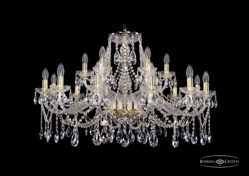 

Подвесная люстра Bohemia Ivele Crystal 1413/12+6/360/G
