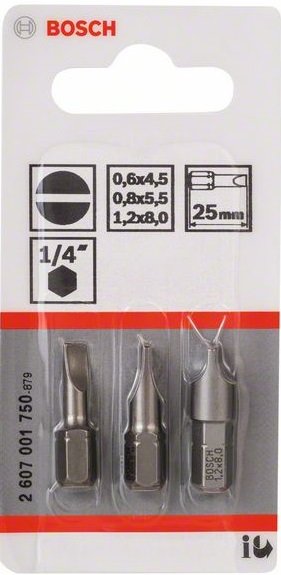 

Набор бит Bosch 2607001750 3 предмета, 2607001750 3 предмета