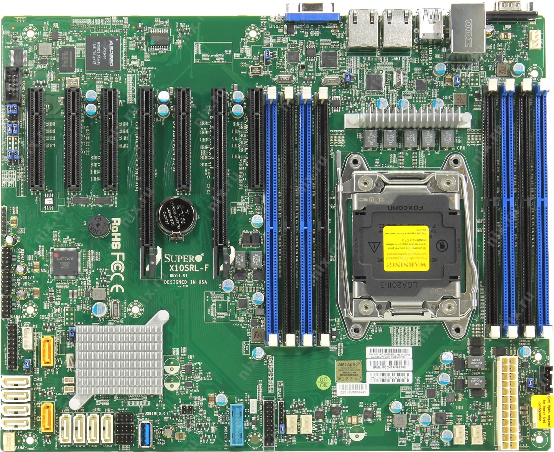 

Материнская плата Supermicro MBD-X10SRL-F-O, MBD-X10SRL-F-O