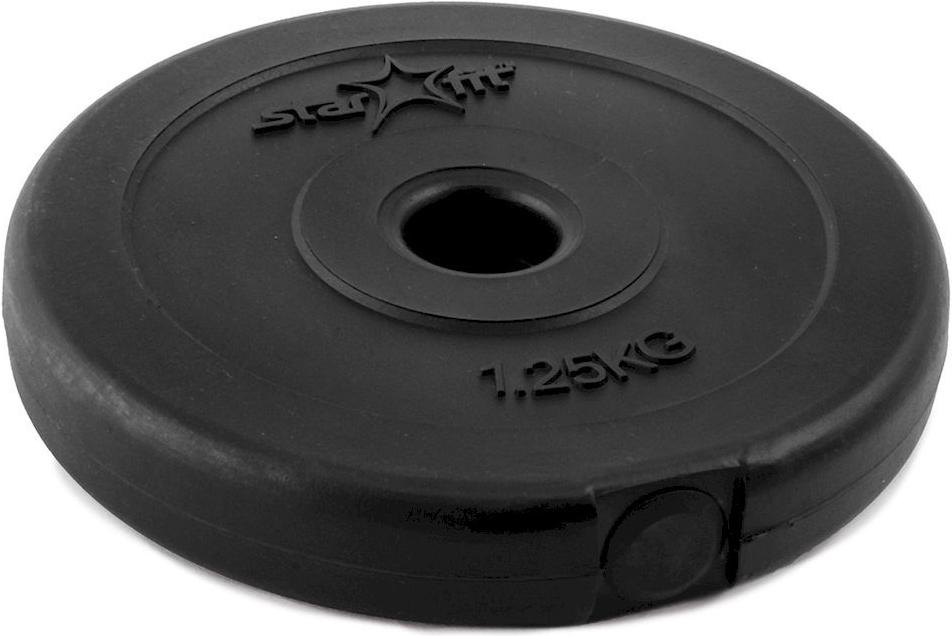 

Диск для штанги Starfit BB-203 1.25 кг черный, Диск для штанги Starfit BB-203 1,25 кг черный