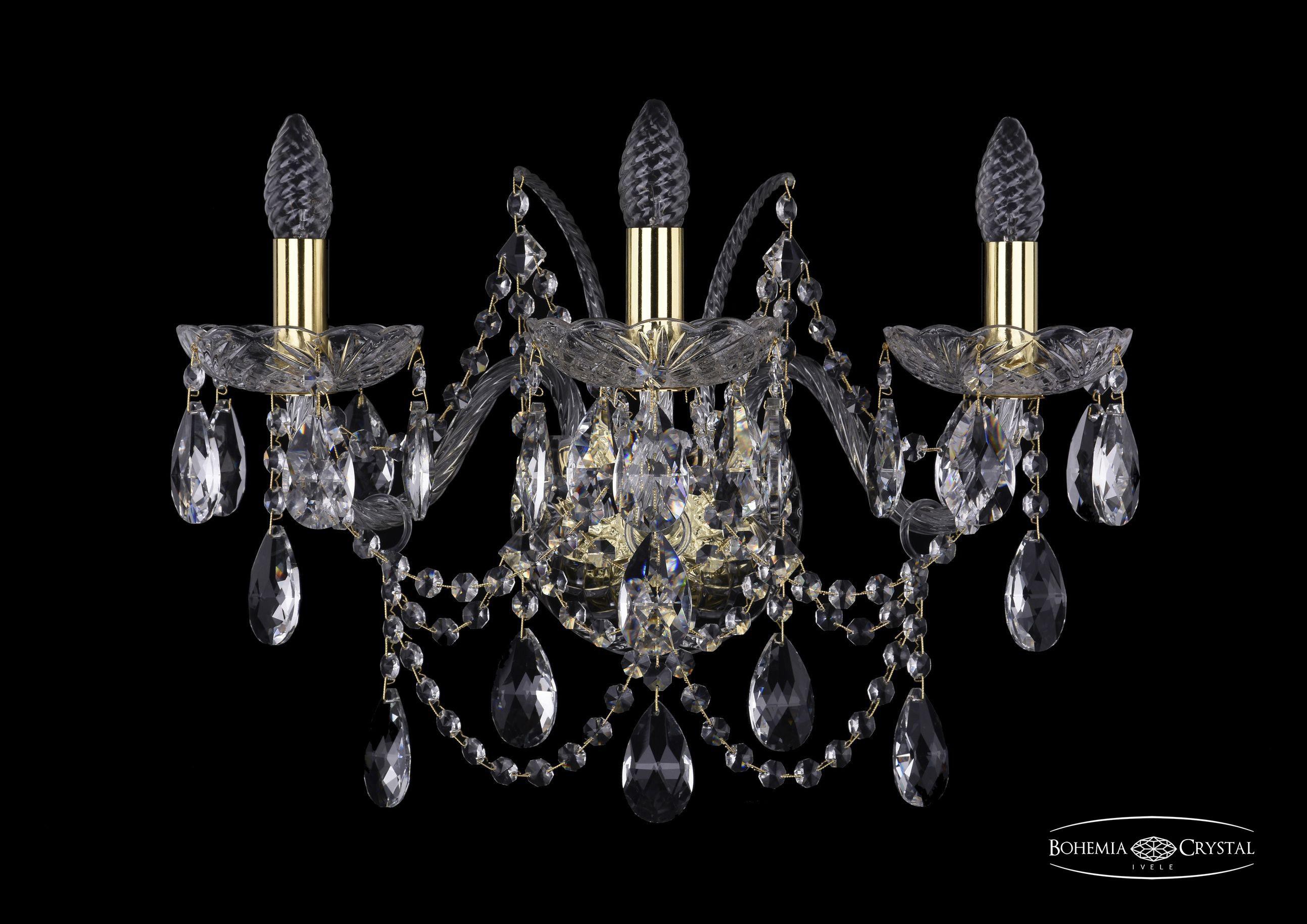 

Подвесная люстра Bohemia Ivele Crystal 1411B/3/195/XL/G, Бра Bohemia Ivele Crystal 1411B/3/195/XL/G