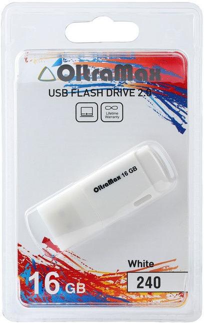 

Usb flash Oltramax OM-16GB-240 белый, OM-16GB-240