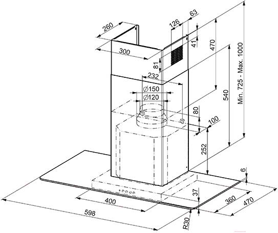 

Кухонная вытяжка Smeg KFV62DNE, KFV62DNE