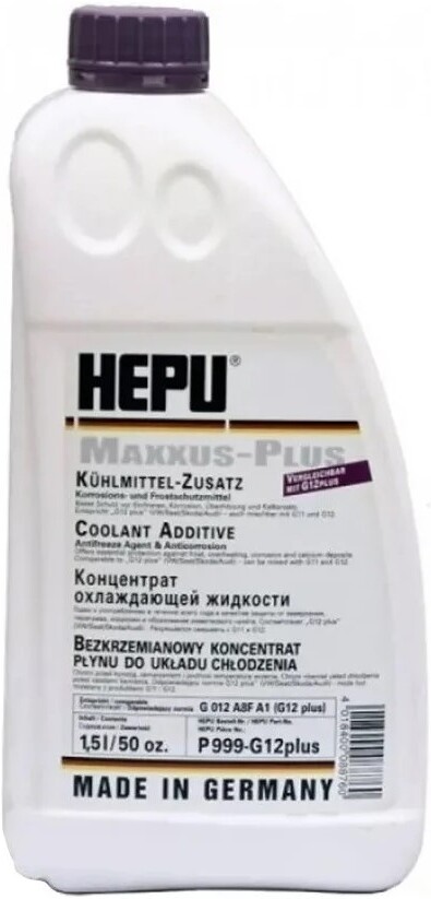 

Антифриз Hepu G12+ / P999-G12PLUS (1.5л), Антифриз Hepu G12+ 1.5л P999-G12PLUS