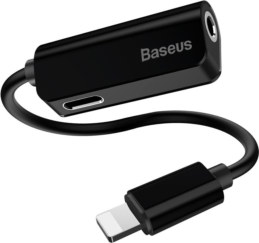 

Кабель для компьютера Baseus L32 IP Male to 3.5mm IP Female адаптер черный чёрный [CALL32-01], Переходник Baseus CALL32-01 Lightning (M) to Lightning (F) + AUX 3.5mm (F) L32 Black