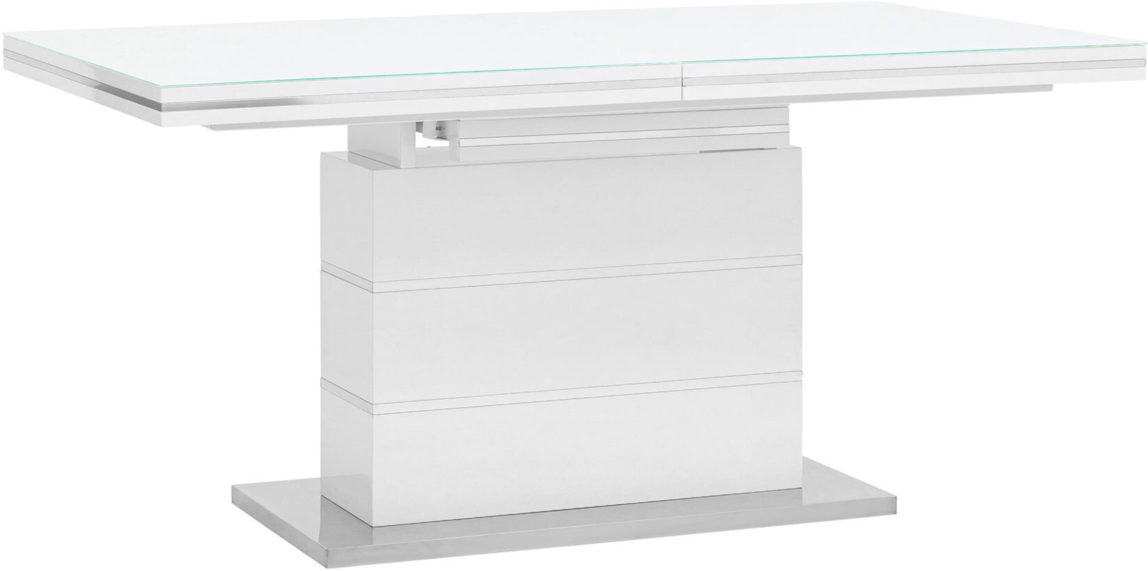 

Стол обеденный Stool Group Глазго раскладной глянцевый белый [N-115-160-HGW DUAL], Стол обеденный Stool Group Глазго раскладной N-115-160-HGW DUAL глянцевый белый