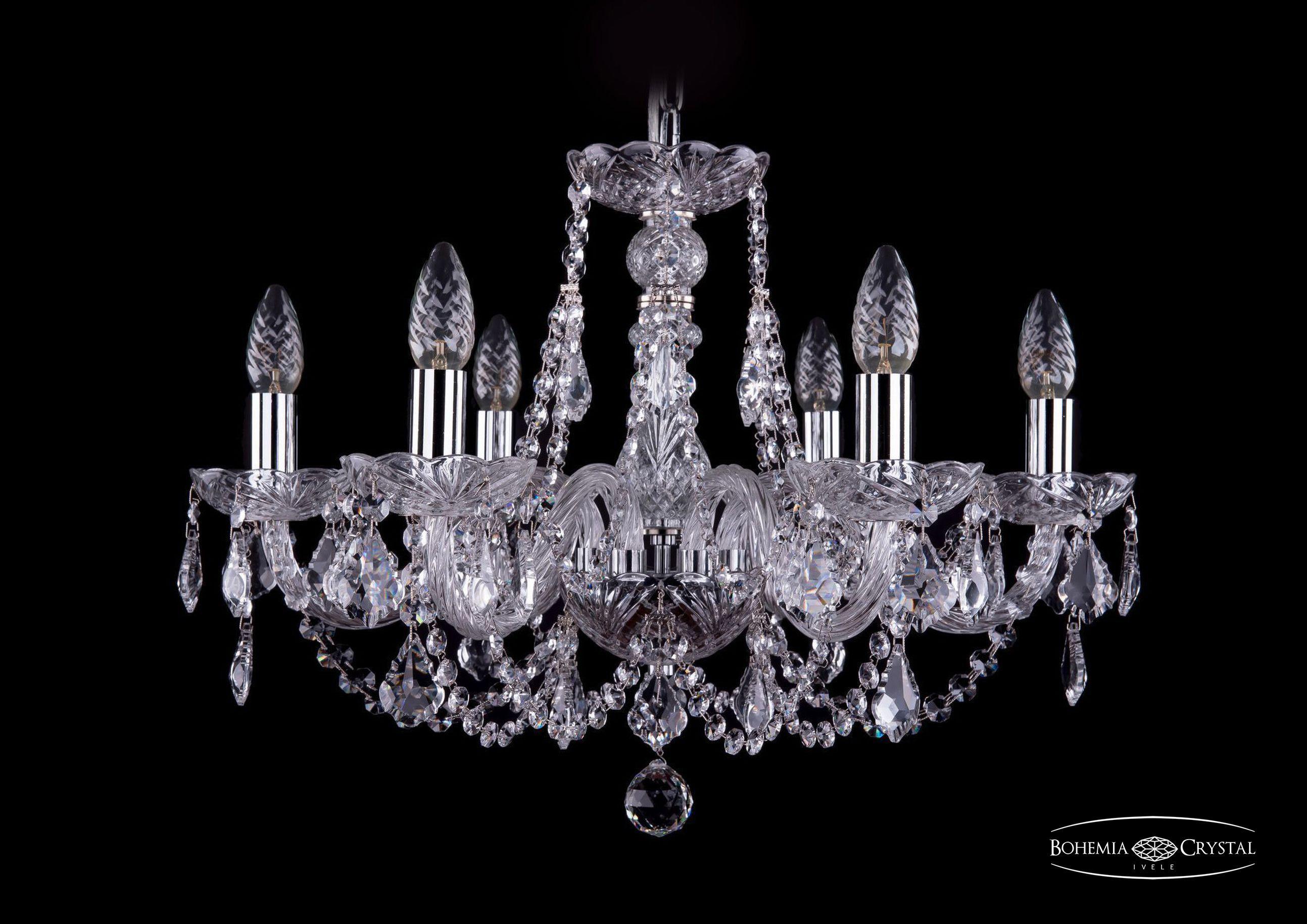 

Подвесная люстра Bohemia Ivele Crystal 1406/6/195/Ni/Leafs