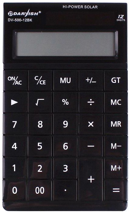 

Калькулятор Darvish настольный [DV-500-12BK], Калькулятор Darvish настольный DV-500-12BK