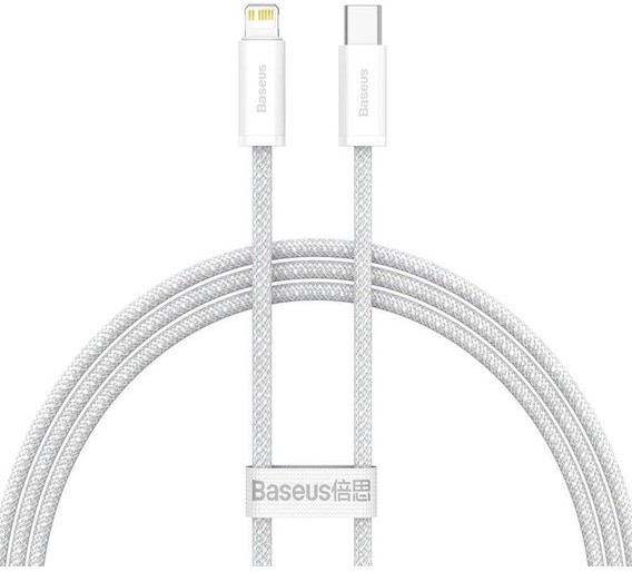 

Кабель Baseus CALD000002, Кабель Baseus CALD000002 Dynamic Series Fast Charging Data Cable Type-C to iP 20W 1m White / Baseus Dynamic Series Fast Charging Data Cable Type-C to iP 20W 1m White (CALD000002)
