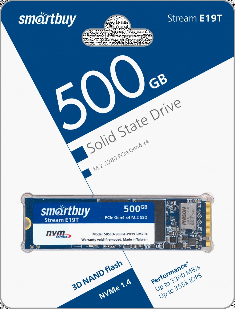 

SSD диск SmartBuy M.2 500Gb Impact E19T [SBSSD-500GT-PH19T-M2P4], SSD диск SmartBuy M.2 500Gb Impact E19T SBSSD-500GT-PH19T-M2P4