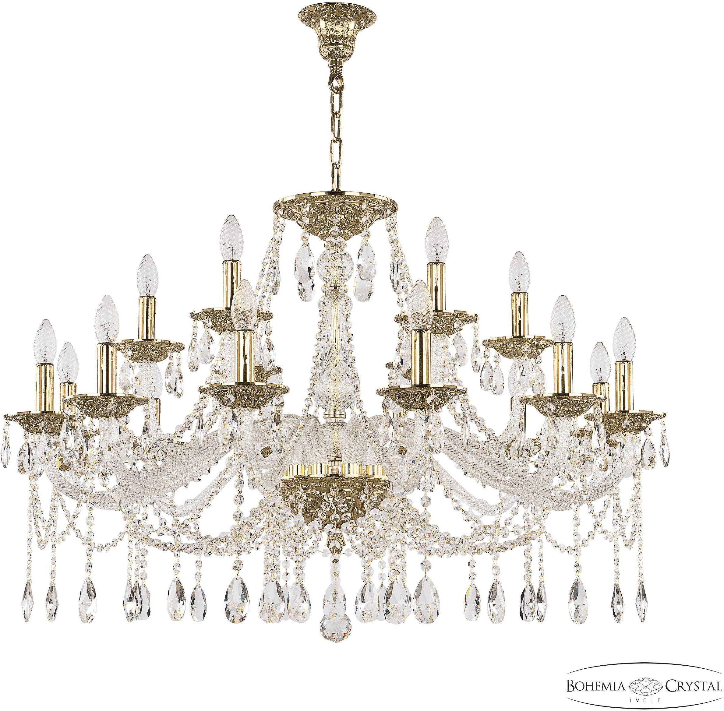 

Подвесная люстра Bohemia Ivele Crystal 1607/12+6/360 G