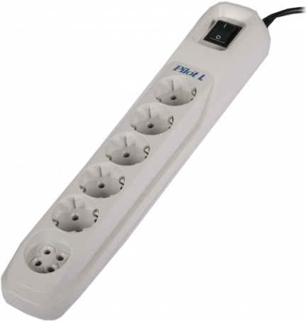 

Сетевой фильтр ZIS Pilot L-6 5m 6 outlets White