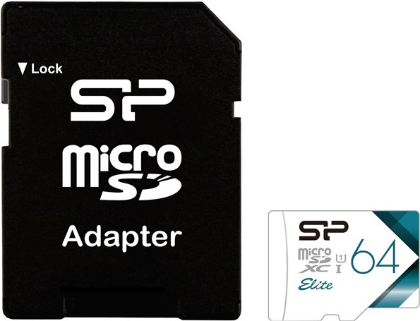 

Карта памяти Silicon-Power microSD 64GB Elite microSDHC Class 10 UHS-I (SD адаптер) Colorful, Карта памяти Silicon-Power microSD 64GB Elite microSDHC Class 10 UHS-I (SD адаптер) Colorful SP064GBSTXBU1V21SP