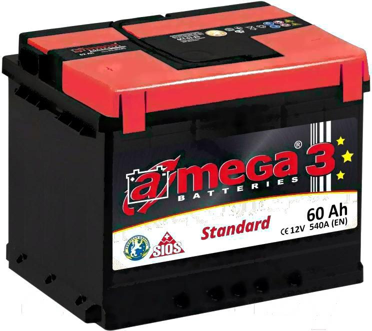 

Автомобильный аккумулятор A-mega Standard 60 R (60 А ч), Standard 60 R 60 А/ч