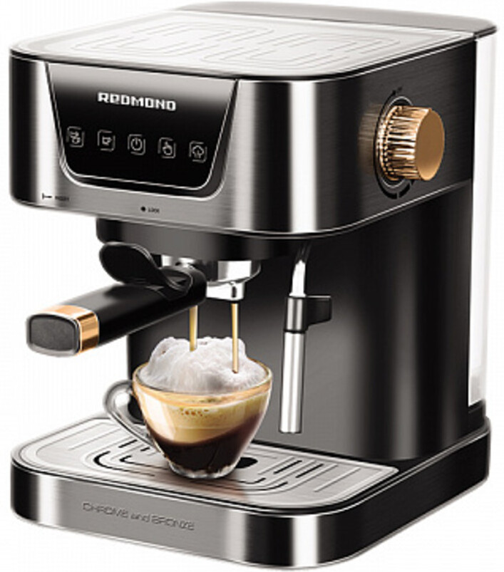 

Кофеварка Redmond RCM-CBM1514 хром/бронза